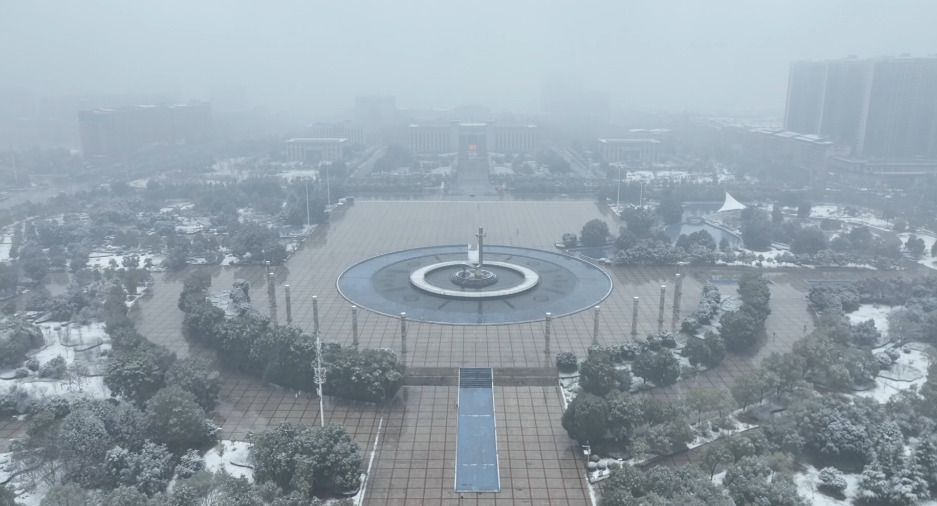 祁阳迎来今年冬天的第一场雪